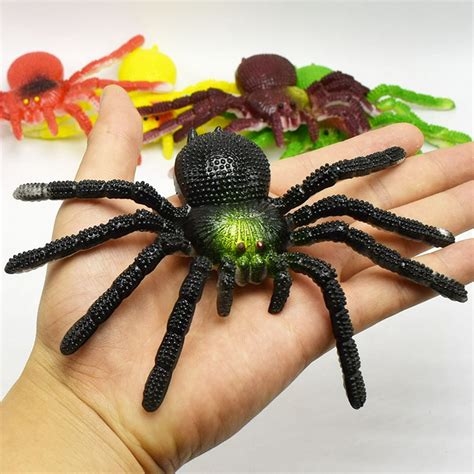 3FT100IN255CM Halloween Giant Spider, Fake Large Hairy Spider Decorations, Scary Virtual Realistic Spider Props for Indoor Outdoor Creepy Decor Black 4. . Realistic fake spiders